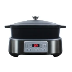 Wartmann Slowcooker / Multicooker | Braadpan*Multicooker / Slowcooker - Gietijzer - Zwart - 5,5l