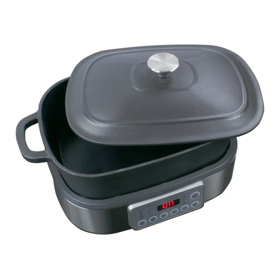 Wartmann Slowcooker / Multicooker | Braadpan*Multicooker / Slowcooker - Gietijzer - Zwart - 5,5l