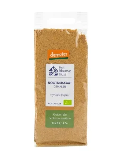 Het Blauwe Huis Kruiden & Specerijen*Nootmuskaat (gemalen) - 20gr - BIO