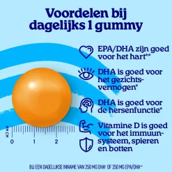 Arctic Blue Immuunsysteem | Hart & Bloedvaten*Omega-3 Soft Gummies - Aardbei-Citrus- 30st