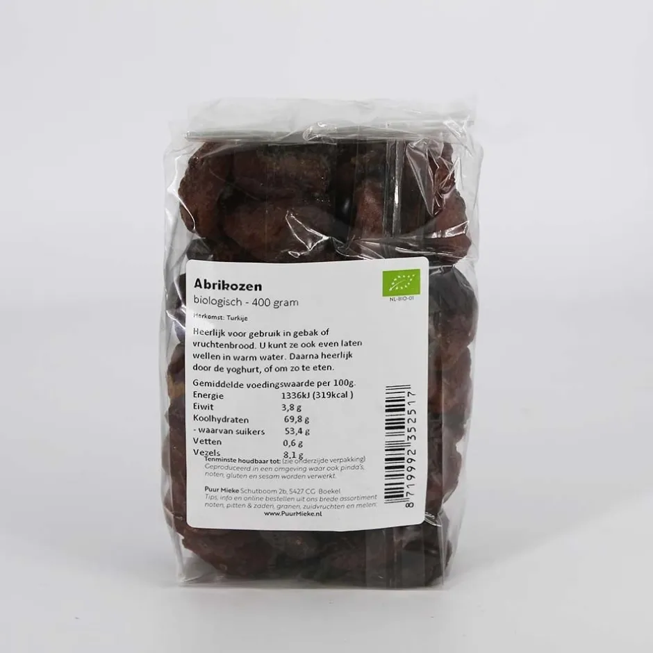 Puur Mieke Fruit & Noten | Bessen En Zuidvruchten*Ongezwavelde Abrikozen - 400g - BIO
