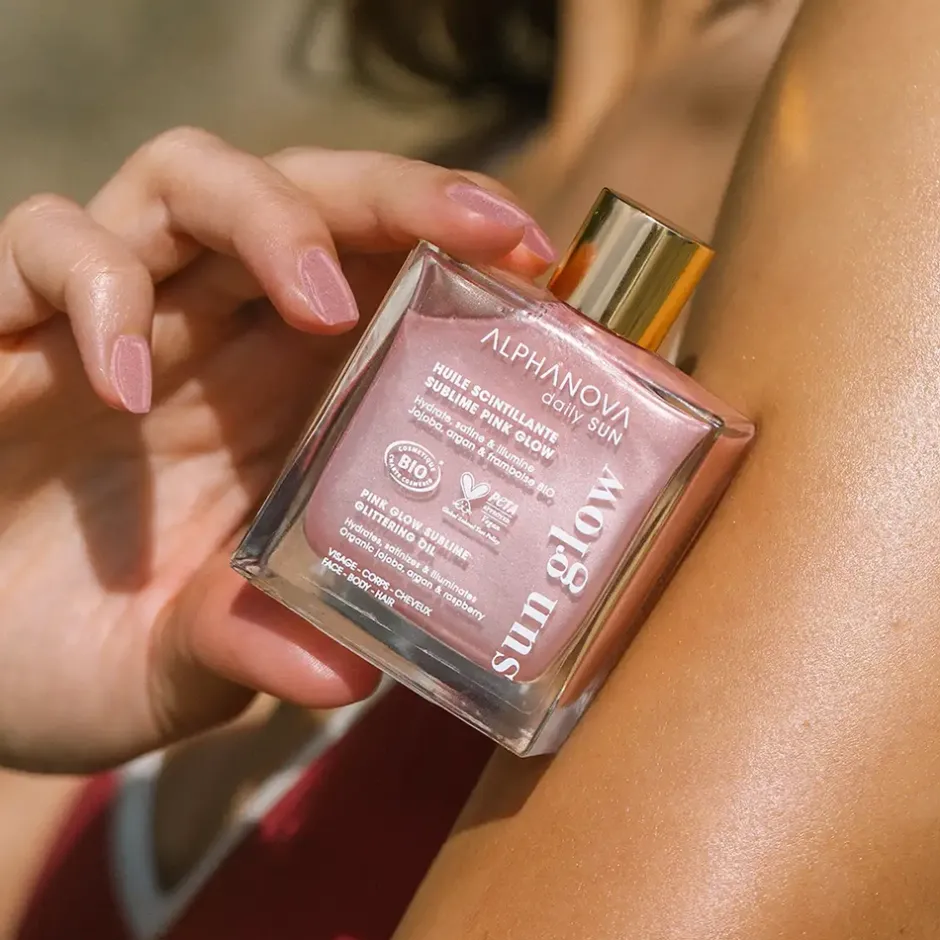 Alphanova Lichaamsverzorging*Pink Glow Glittering Oil - 50ml