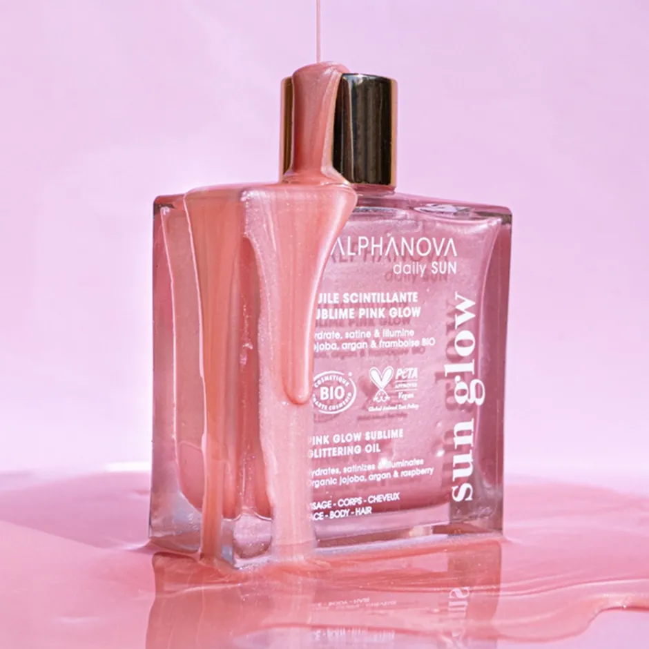 Alphanova Lichaamsverzorging*Pink Glow Glittering Oil - 50ml