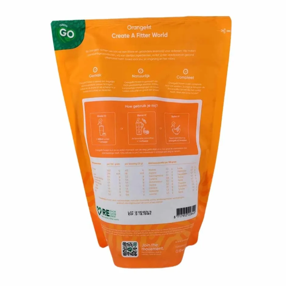 Orangefit Spieren | Proteïne Poeder*Protein Chocolade met Zoetstoffen uit Stevia - 750g