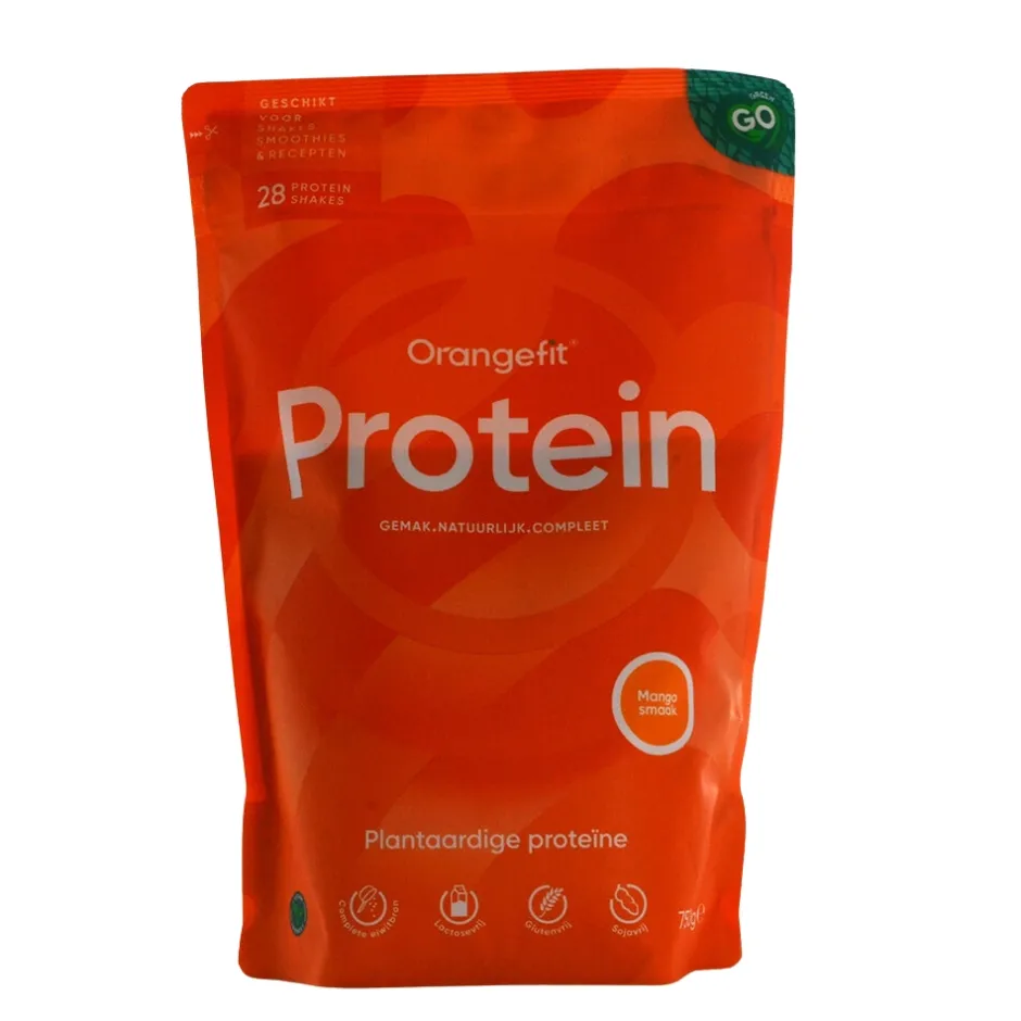 Orangefit Spieren | Proteïne Poeder*Protein Mango met Zoetstoffen uit Stevia - 750g