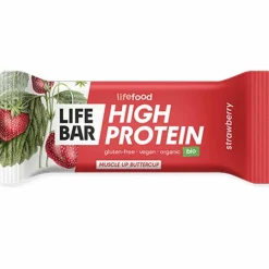 Lifefood Repen*Proteïnereep Aardbei - 40g - BIO