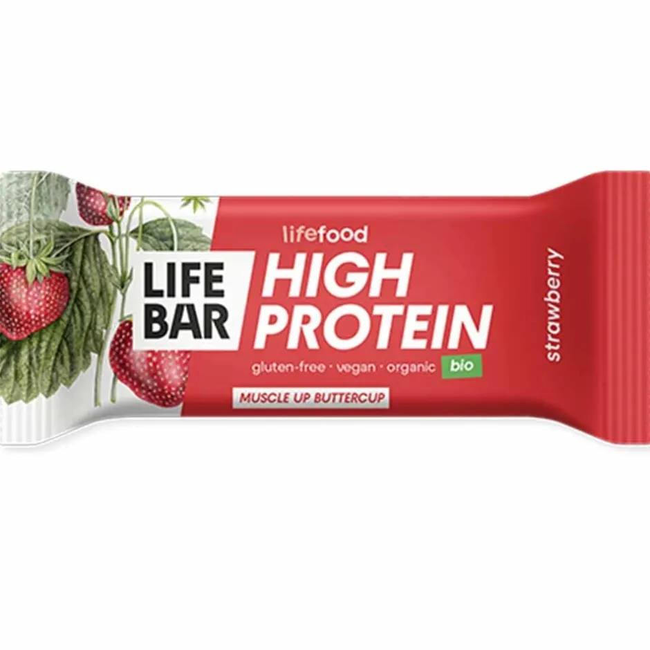 Lifefood Repen*Proteïnereep Aardbei - 40g - BIO