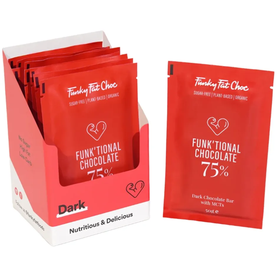Funky Fat Choc Chocolade | Snacks*Pure Chocolade met MCT - BIO