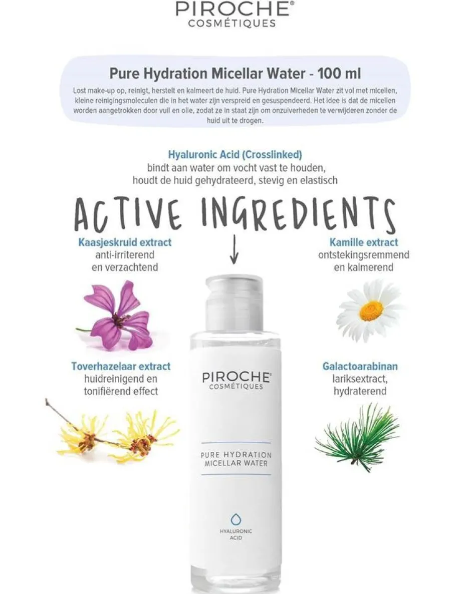 Piroche Cosmétiques Reiniging | Reiniging*Pure Hydration Micellar Water - 100ml