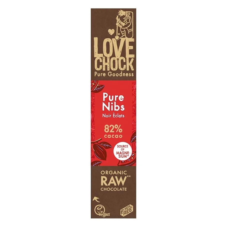 Lovechock Chocolade*Puur Nibs 82% cacao - 40g - BIO