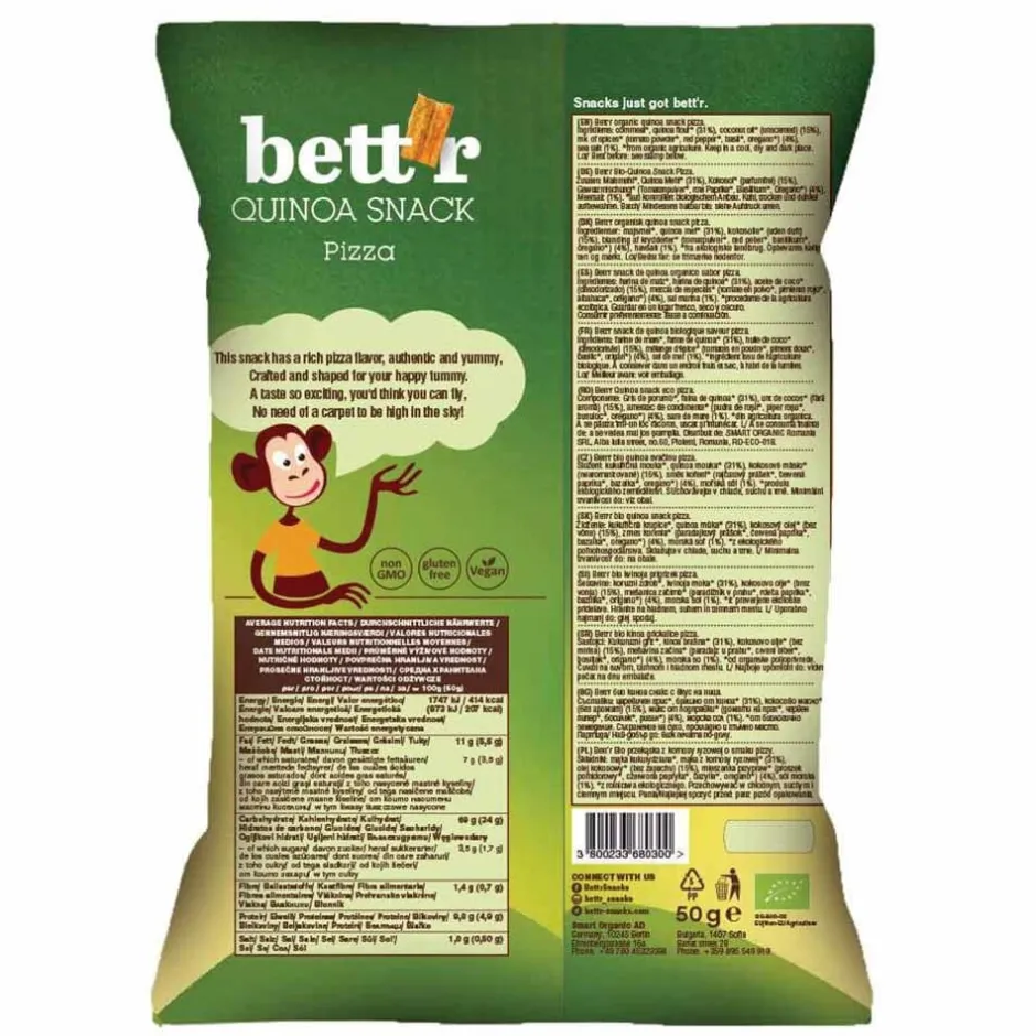 Bett'r Chips & Zoutjes*Quinoa Snack Pizza - 50g - BIO