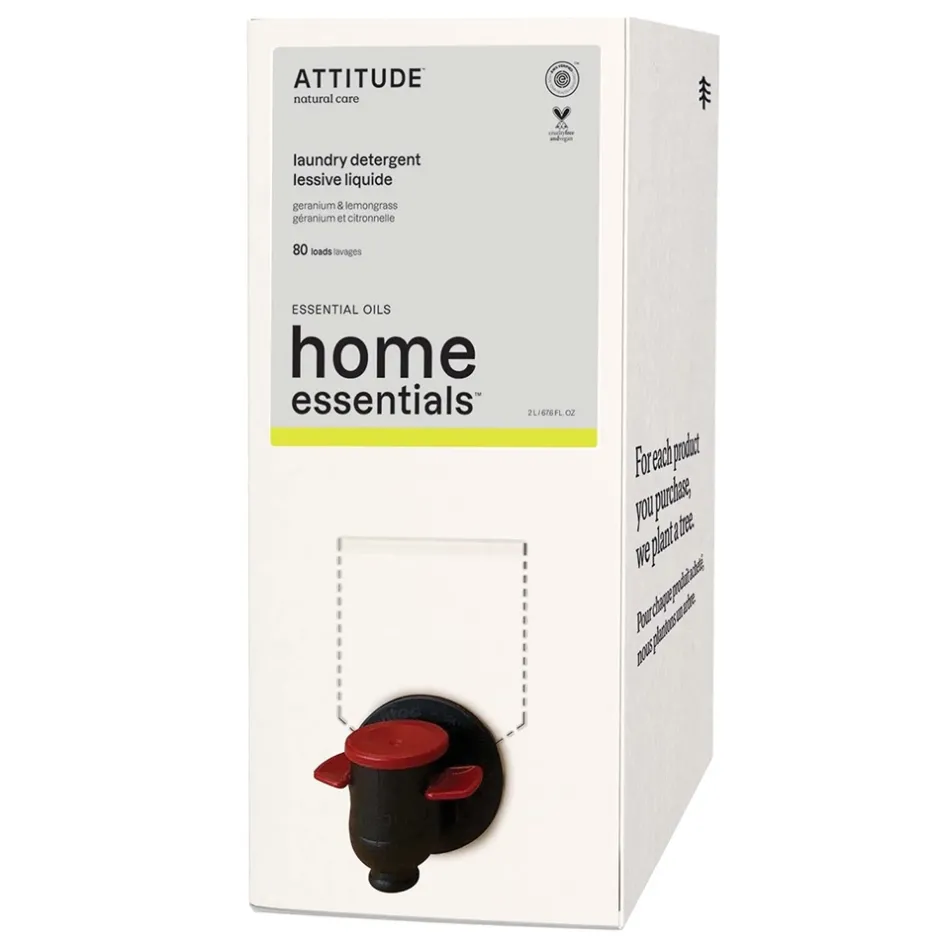 ATTITUDE Wasmachine | Wasmachine En Vaatwasser*Refill - Wasmiddel - Geranium & Citroengras - 2000ml