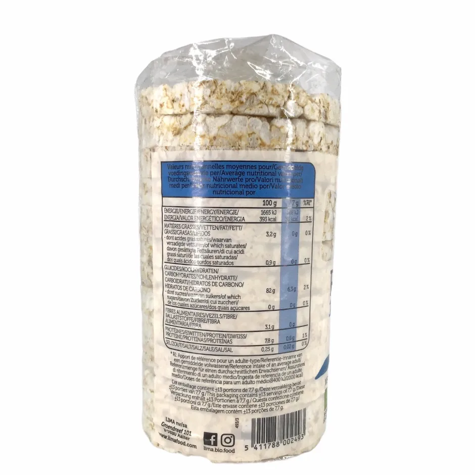 Lima Crackers En Wafels*Rijstwafel met zout-BIO