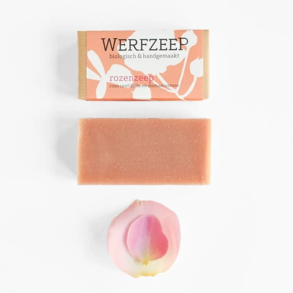 Werfzeep Hand- / Lichaamszeep | Bad En Douche*Rozenzeep - 100gr Biologische Zeep