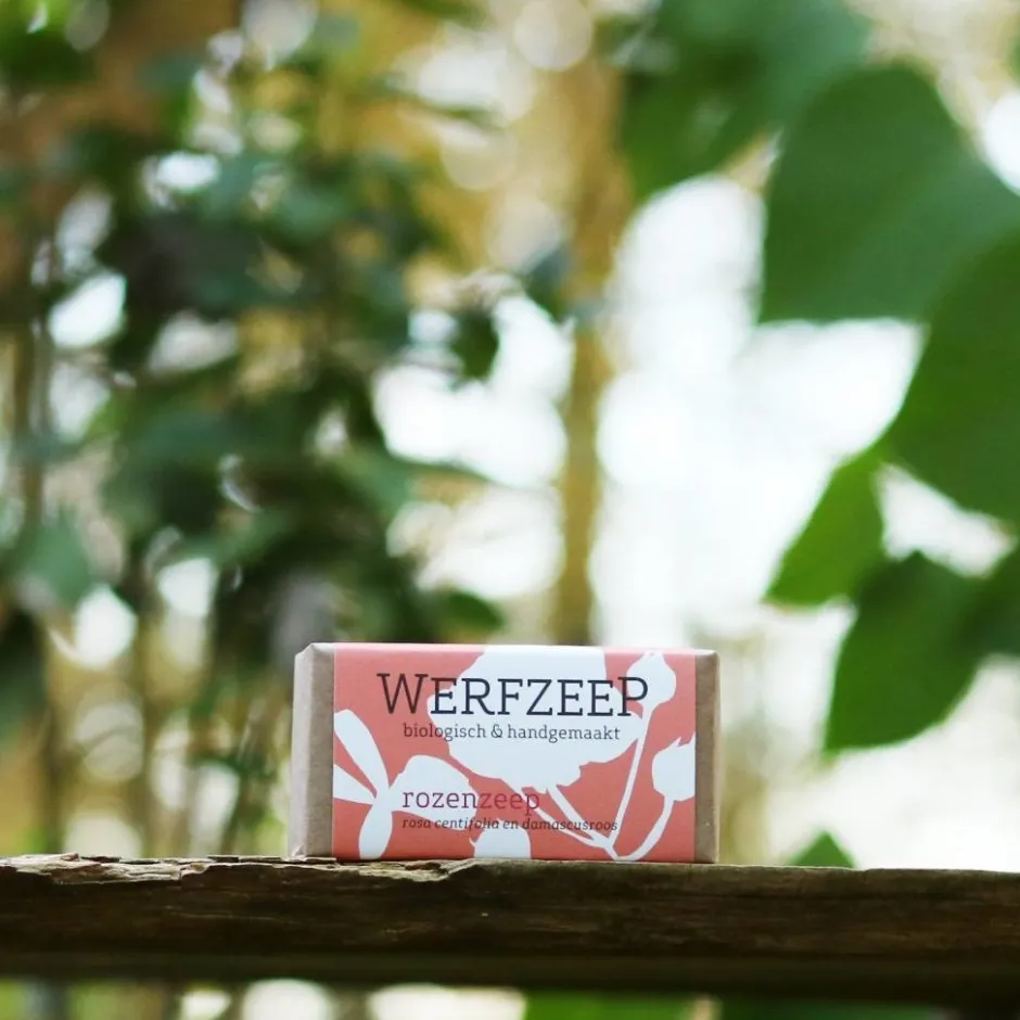 Werfzeep Hand- / Lichaamszeep | Bad En Douche*Rozenzeep - 100gr Biologische Zeep