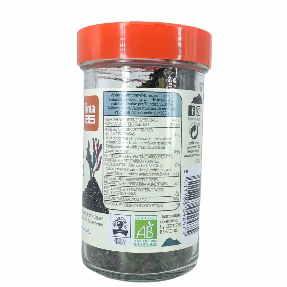 Lima Algen En Zee | Sushi Producten*Salade du Pecheur zeewiervlokken 40g - BIO