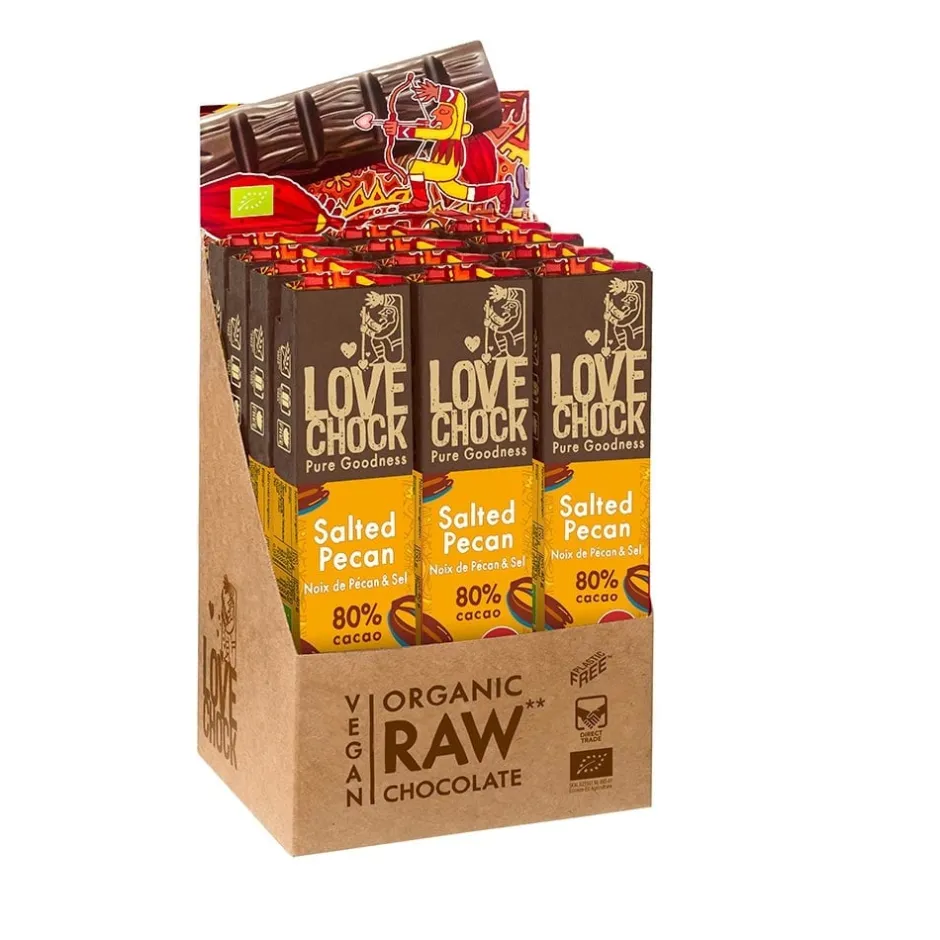 Lovechock Chocolade*Salted Pecan 80% cacao - 40g - BIO