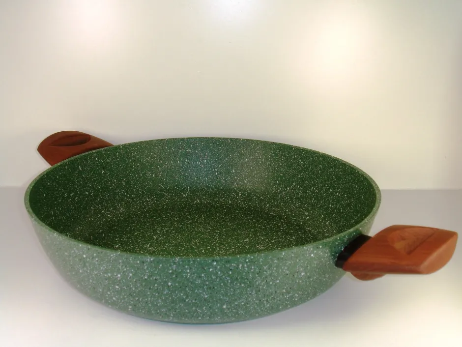 Natura Induction Hapjespan Zonder Teflon*Serveer-/hapjespan 28cm met 2 grepen - VegeTek