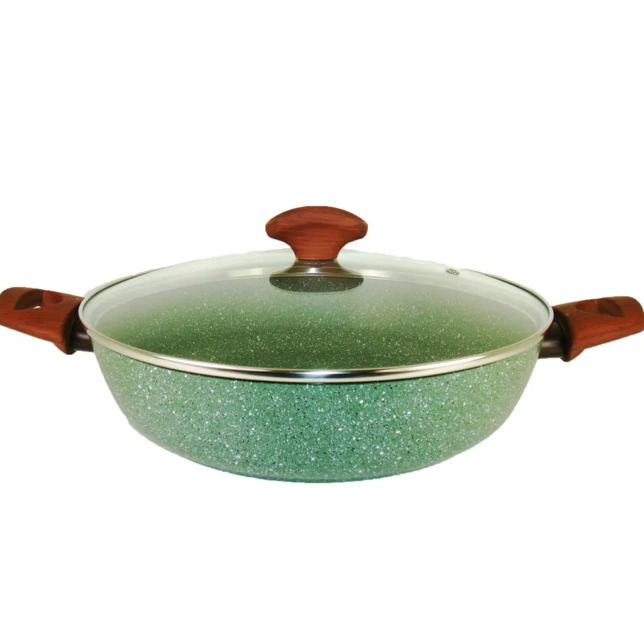 Natura Induction Hapjespan Zonder Teflon*Serveer-/hapjespan 28cm met 2 grepen - VegeTek
