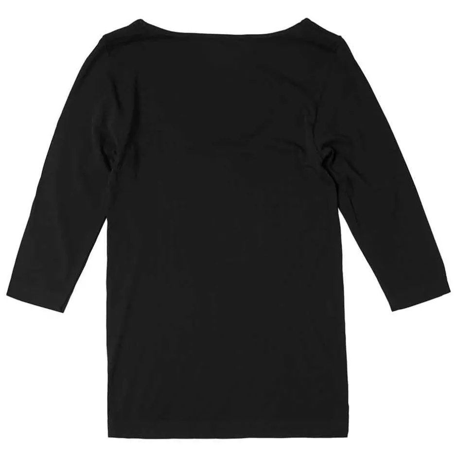 Boody Shirts*Shirt met Driekwart Mouw - Zwart