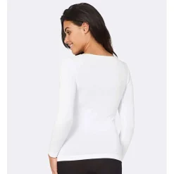 Boody Shirts*Shirt met Lange Mouwen - Wit