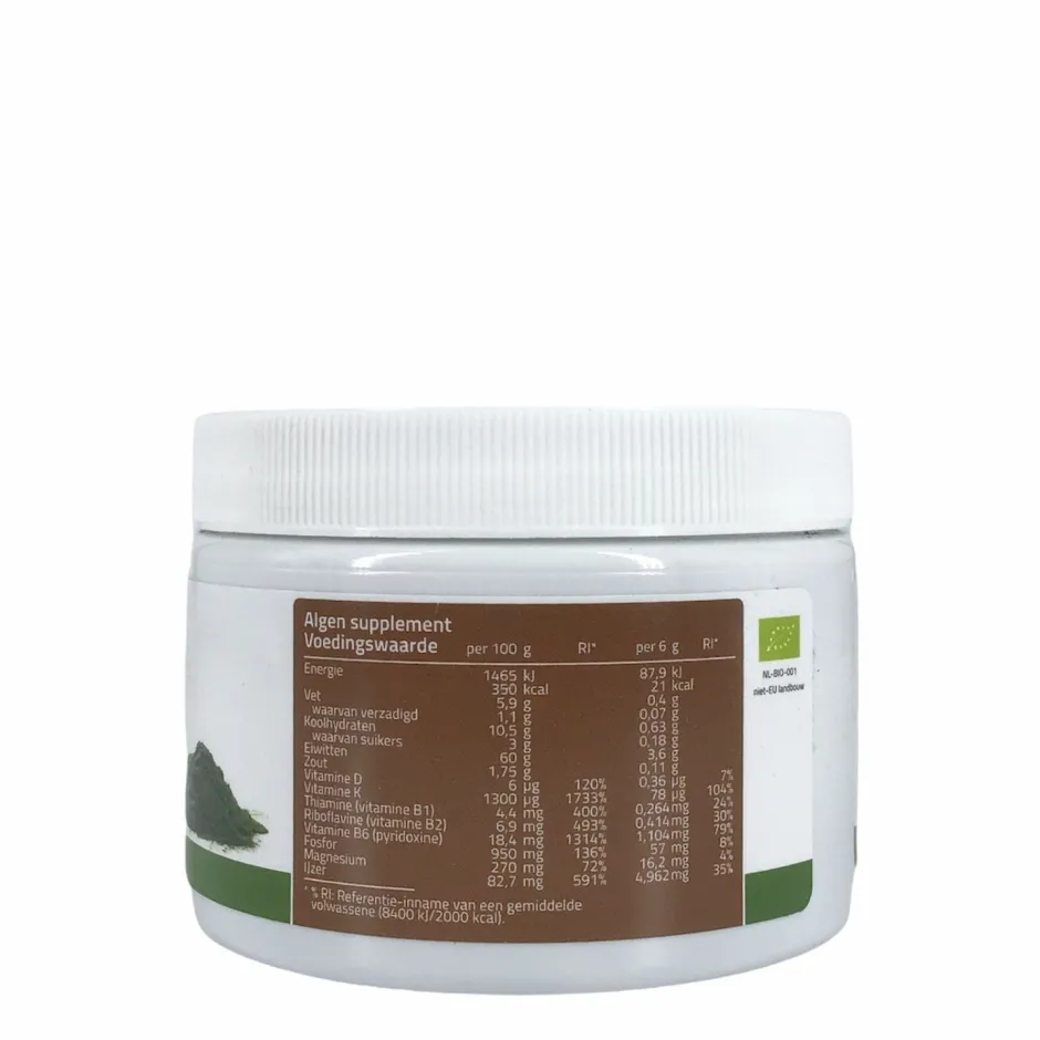 Mattisson Algen En Zee*Spirulina Poeder - Arthrospira platensis - 125g - BIO