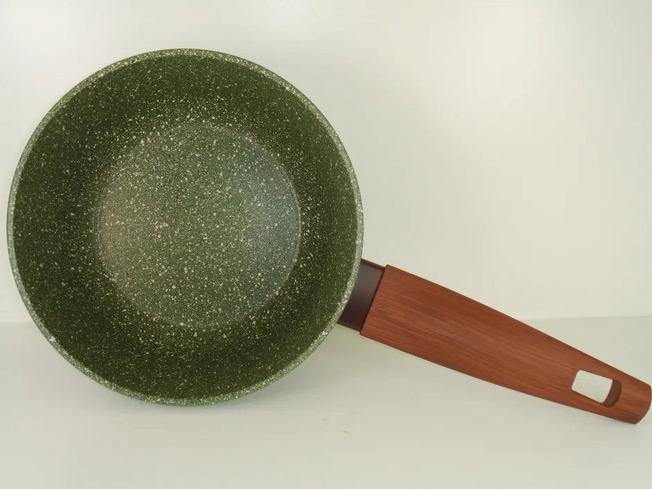 Natura Induction Kookpan*Steelpan 18cm met hout-look greep - VegeTek