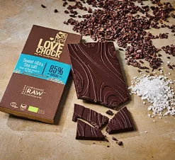 Lovechock Chocolade*Sweet Nibs & Sea Salt - 70g - BIO