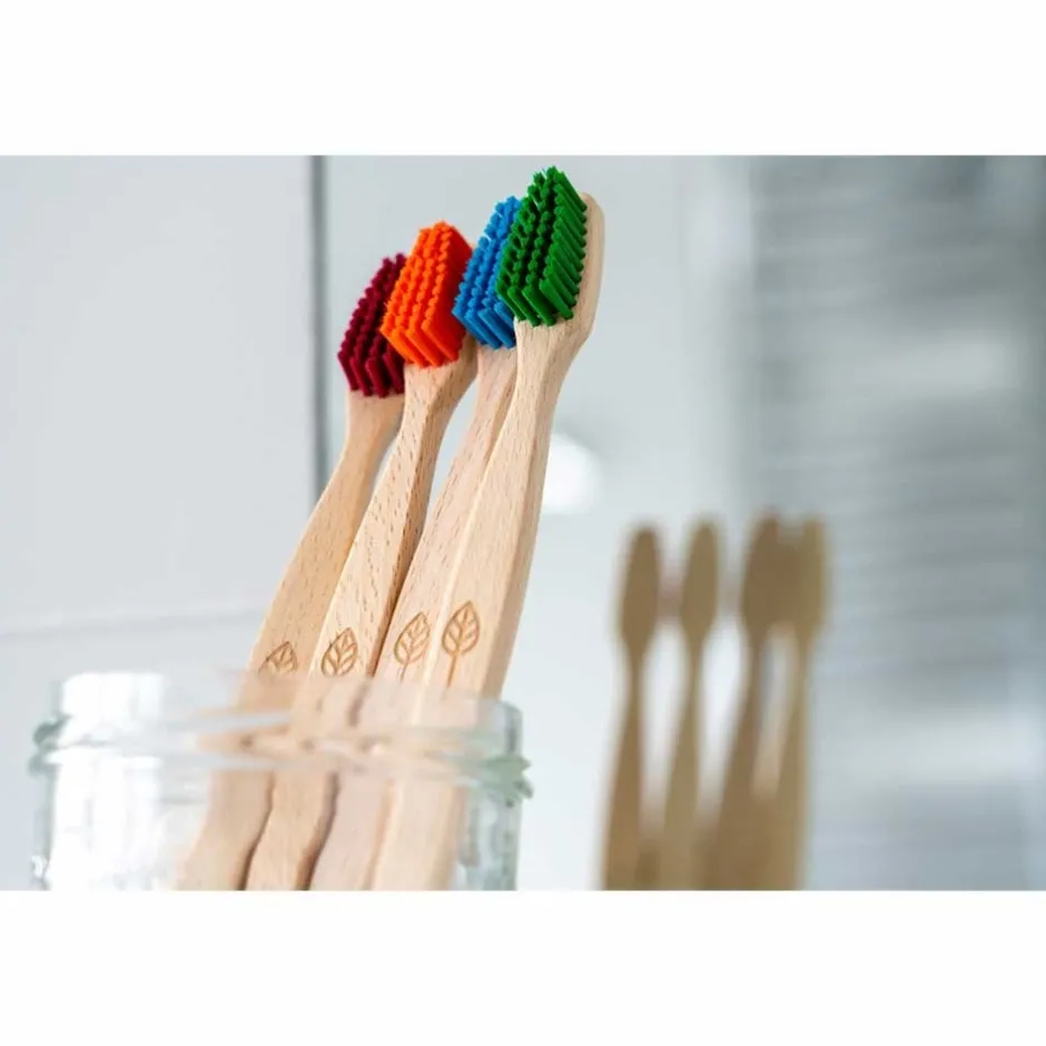 ecoLiving Mondverzorging/Tandenborstel | Tandenborstels*Tandenborstel voor Volwassenen - Rood
