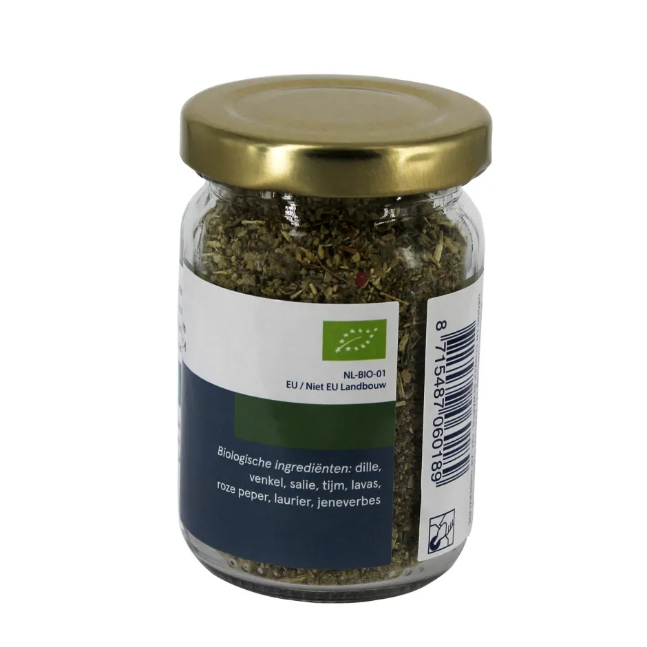 Het Blauwe Huis Kruidenmix*Vis Kruiden - 25g - BIO