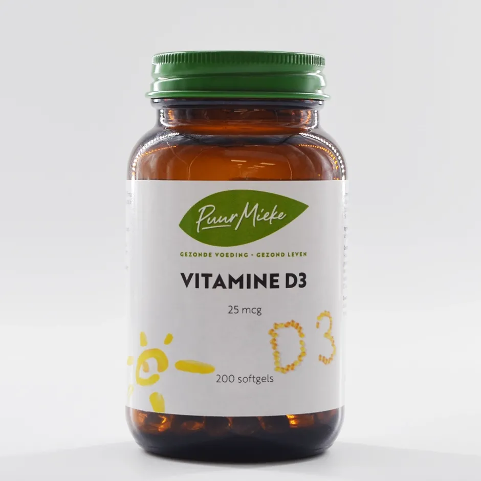 Puur Mieke Spieren | Immuunsysteem*Vitamine D3 - 25 mcg - 100 softgels
