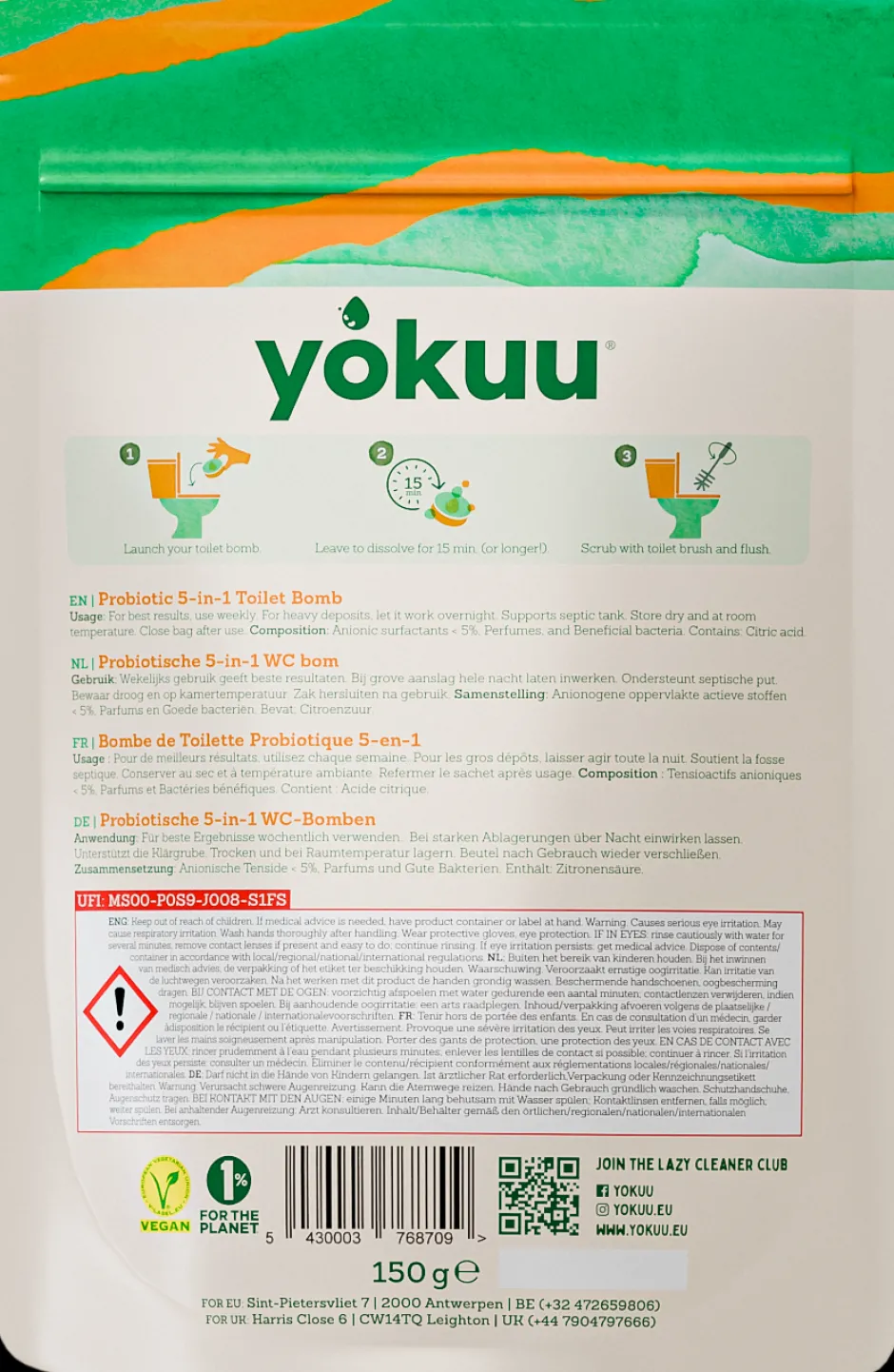 YOKUU Schoonmaakproducten*WC Tablet Eucalyptus & Mint