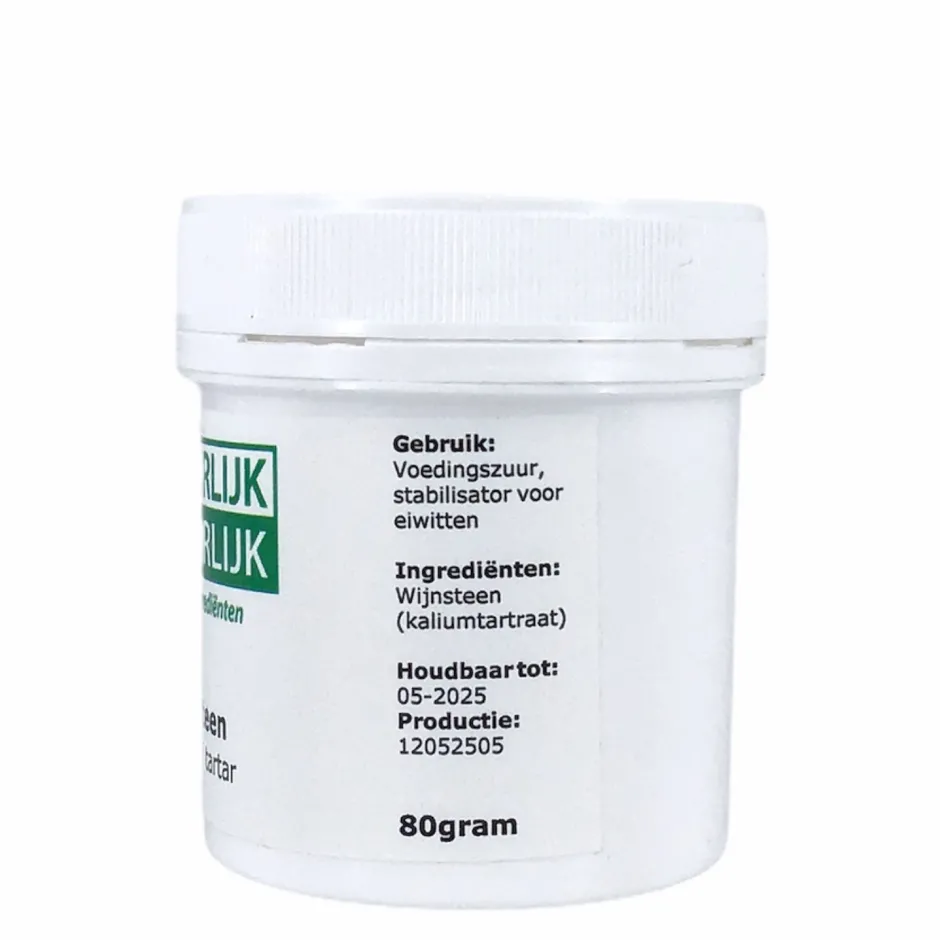 NatuurlijkNatuurlijk Paleo Aip | Rijsmiddelen*Wijnsteen Cream of Tartar - 80g