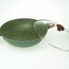 Natura Induction Wokpan Zonder Teflon*Wok/Wadjan XL 32cm - 2 grepen met Deksel - VegeTek