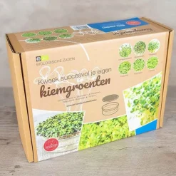 De Bolster Kweeksets | Kiemgroenten*Zadenpakket 'Kiemgroenten met schaaltje' - BIO
