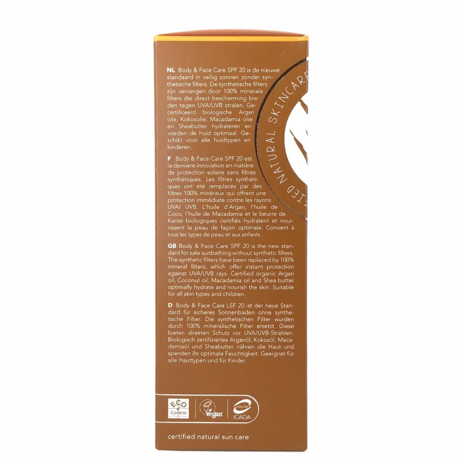 Earth Line Zonnebrand*Zonnebrand Argan SPF 20 - 150ml - BIO